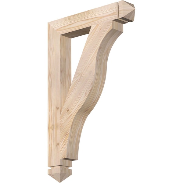 Ekena Millwork Funston Arts & Crafts Smooth Bracket, Douglas Fir, 3 1/2"W x 22"D x 34"H BKT04X22X34FST03SDF - main
